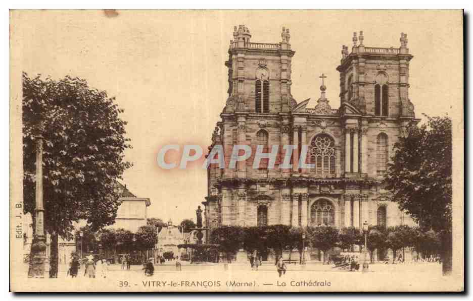 CPA Vitry le francois marne la cathedrale
