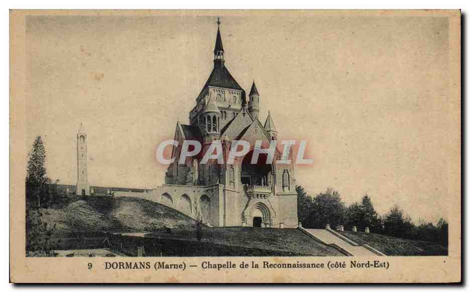 CPA Dormans marne chapelle de la reconnaissance cote nord est