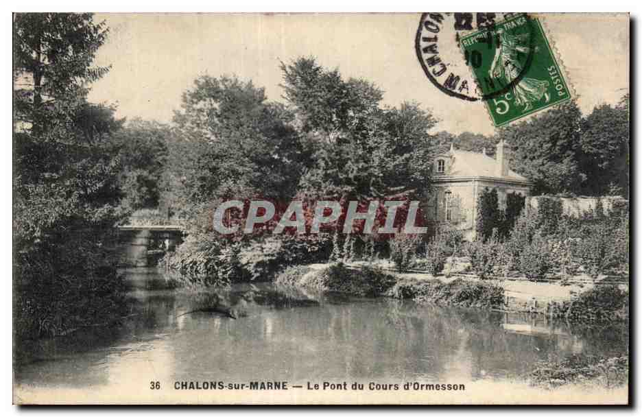 Chalons-sur-Marne — Le Pont du Cours d'Ormesson — éditeur C. P. H. (n° 36)