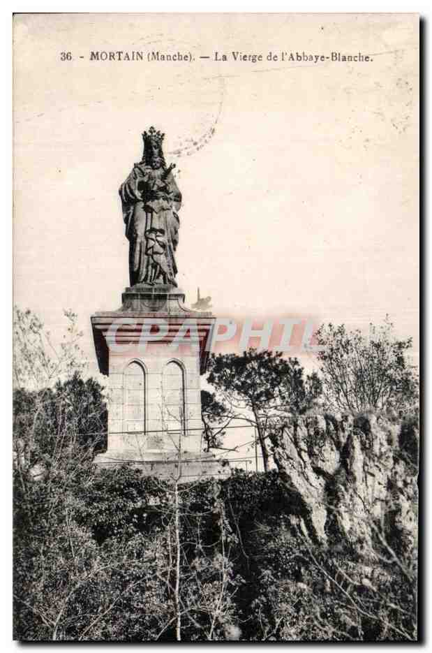 CPA Mortain la vierge de l Abbaye blanche