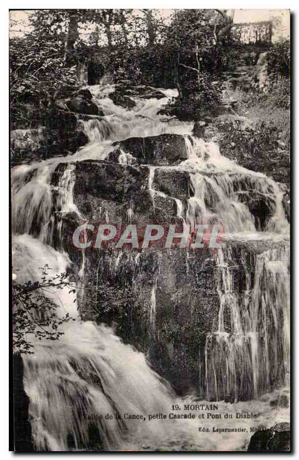 Vallée de la Cance, petite Cascade et Pont du Diable — 19. MORTAIN — Edit. Leparmentier, Mortain