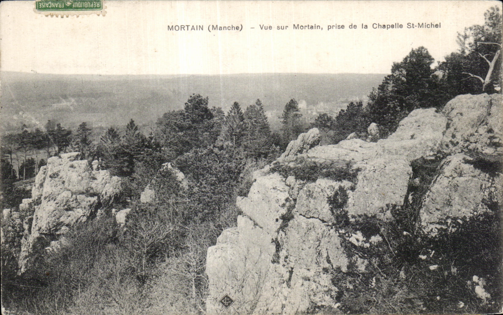 CPA Mortain Vue sur Mortain prise de la chapelle St Michel