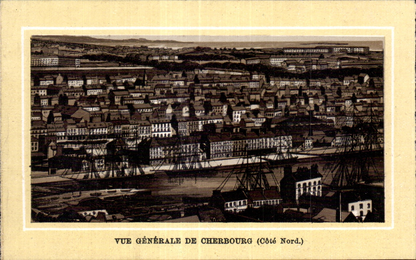 CPA Cherbourg Vue generale (cote Nord)
