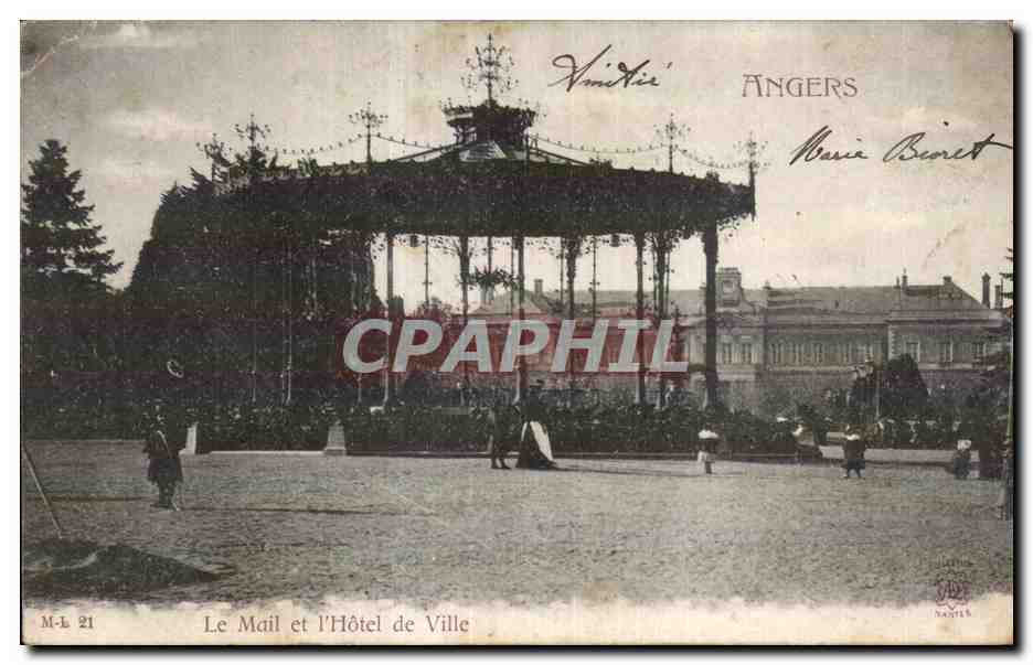 CPA Angers Le Mail et l hotel de ville