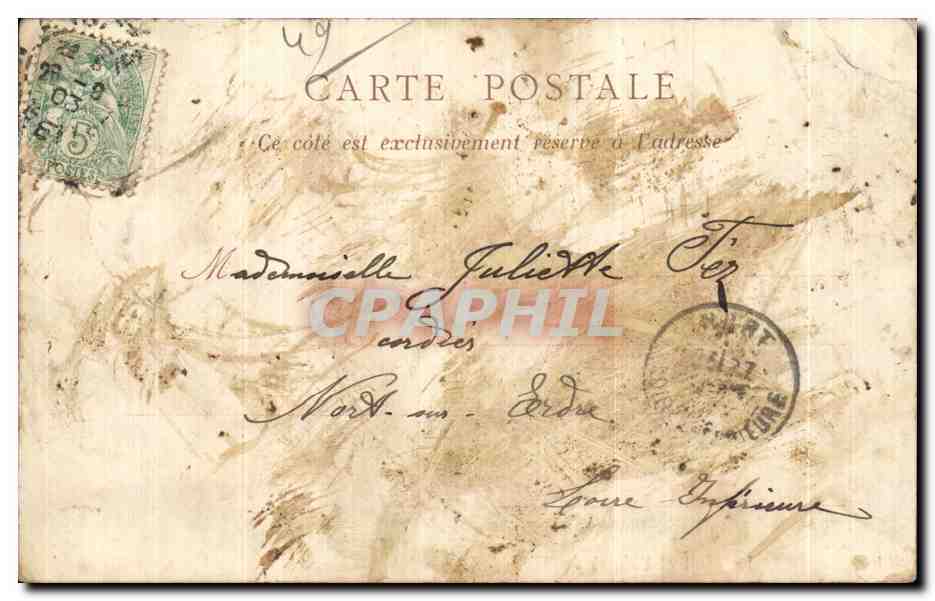 CPA Angers Le Mail et l hotel de ville — Rückseite