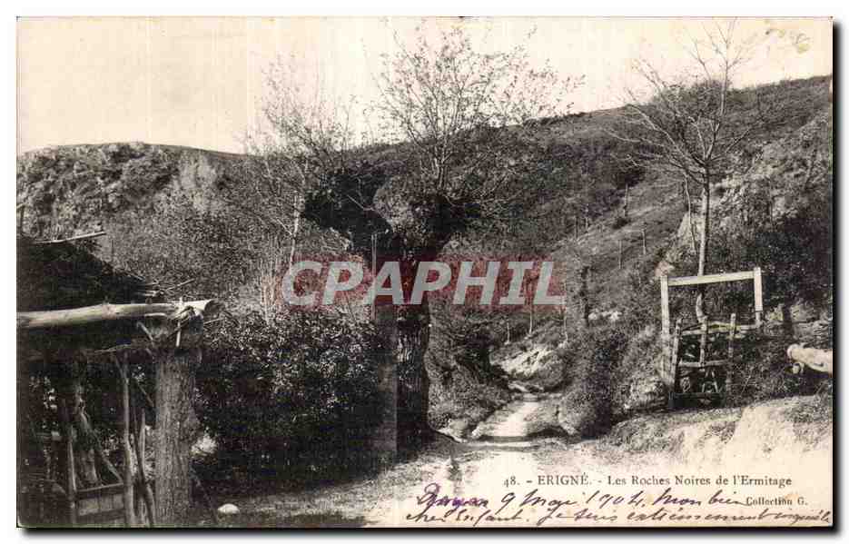 CPA Erigne les roches noires de l Ermitage