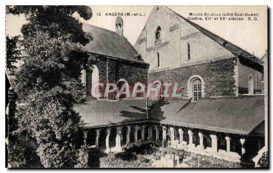 CPA Angers Musee St jean cote sud ouest cloltre xii er xv siecies R D