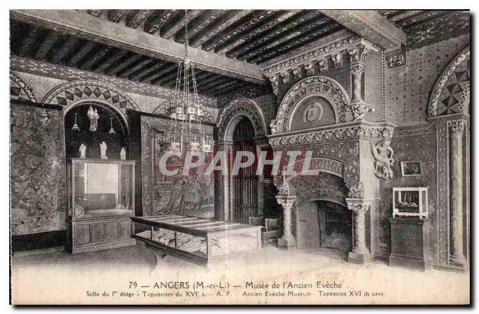 CPA Angers Musee de l Ancien Eveche salle du l Etage tapisseries du xvi A P Ancien eveche