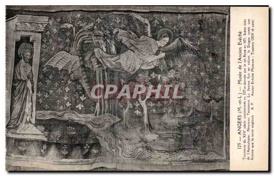 CPA Musee de l Ancien Eveche tapisserie du xiv siecle commencee en 1377 et donnee par le roi reme en 1471 scene tiree fl