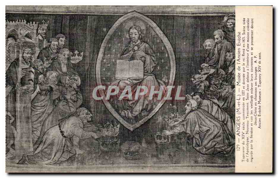 CPA Angers Musee de l Ancien eveche tapisserie du xiv siecle en 1377 et dommee par le ro rene en 1471 scene
