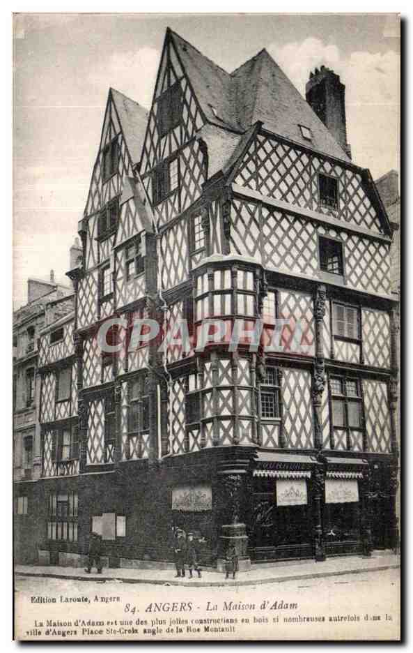 CPA Angers La maison d Adam lamaison d Adam tine des plus joiles constructions en bois