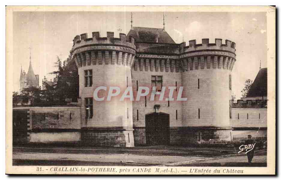 Challain-la-Potherie — L'Entrée du Château — Saby