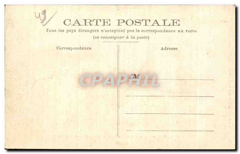 Carte postale — texte d'avertissement sur les pays étrangers — sans verso