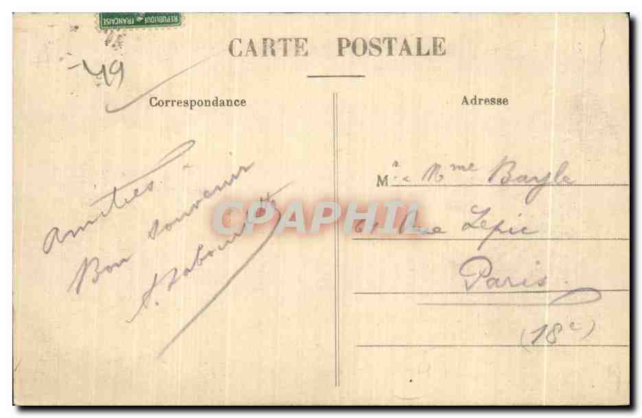 CPA Angers Place du Ralliement Rue d Alsace et rue Saint Maurille  — Rückseite