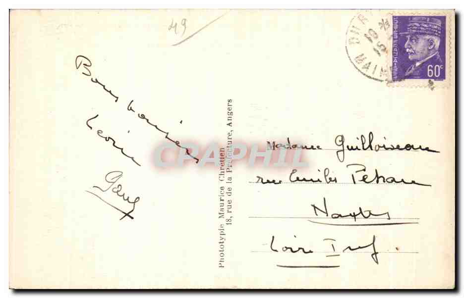 CPA Durtal Le chateau et le pont  — Back