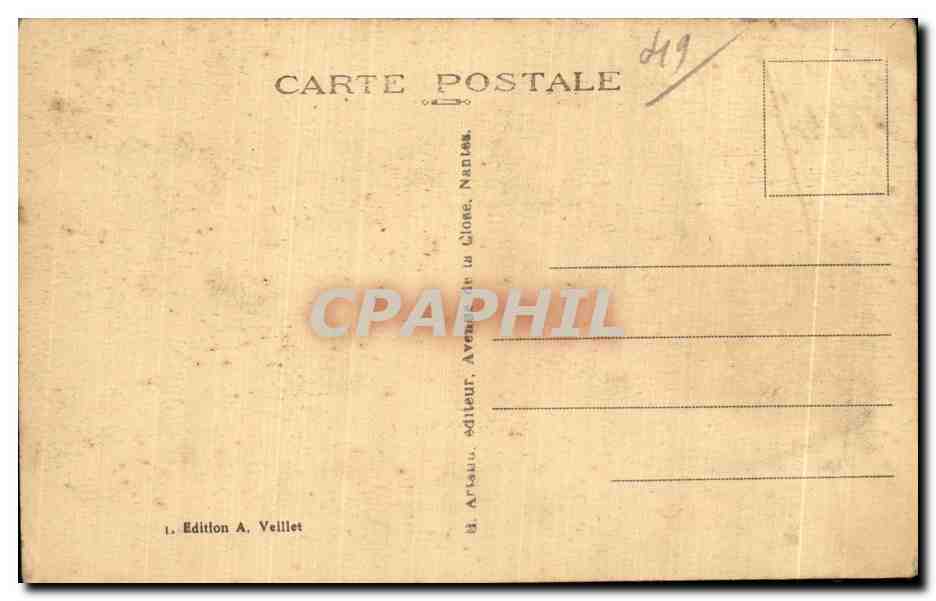 CPA St Florent le Vieil L abbaye Benedictine du Mont Glonne en 1830 — Verso