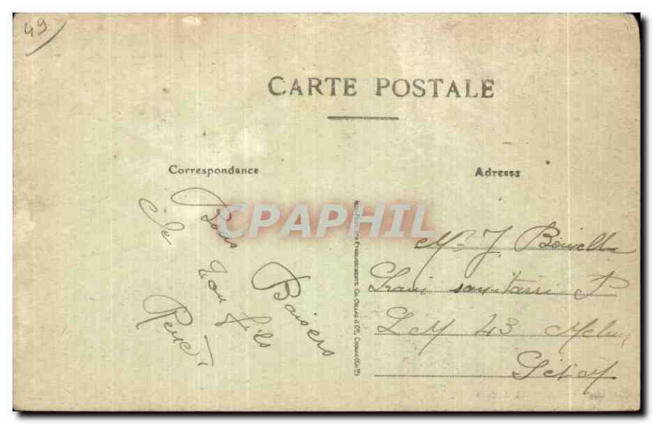 CPA Angers Quartier d Espagne  — Rückseite