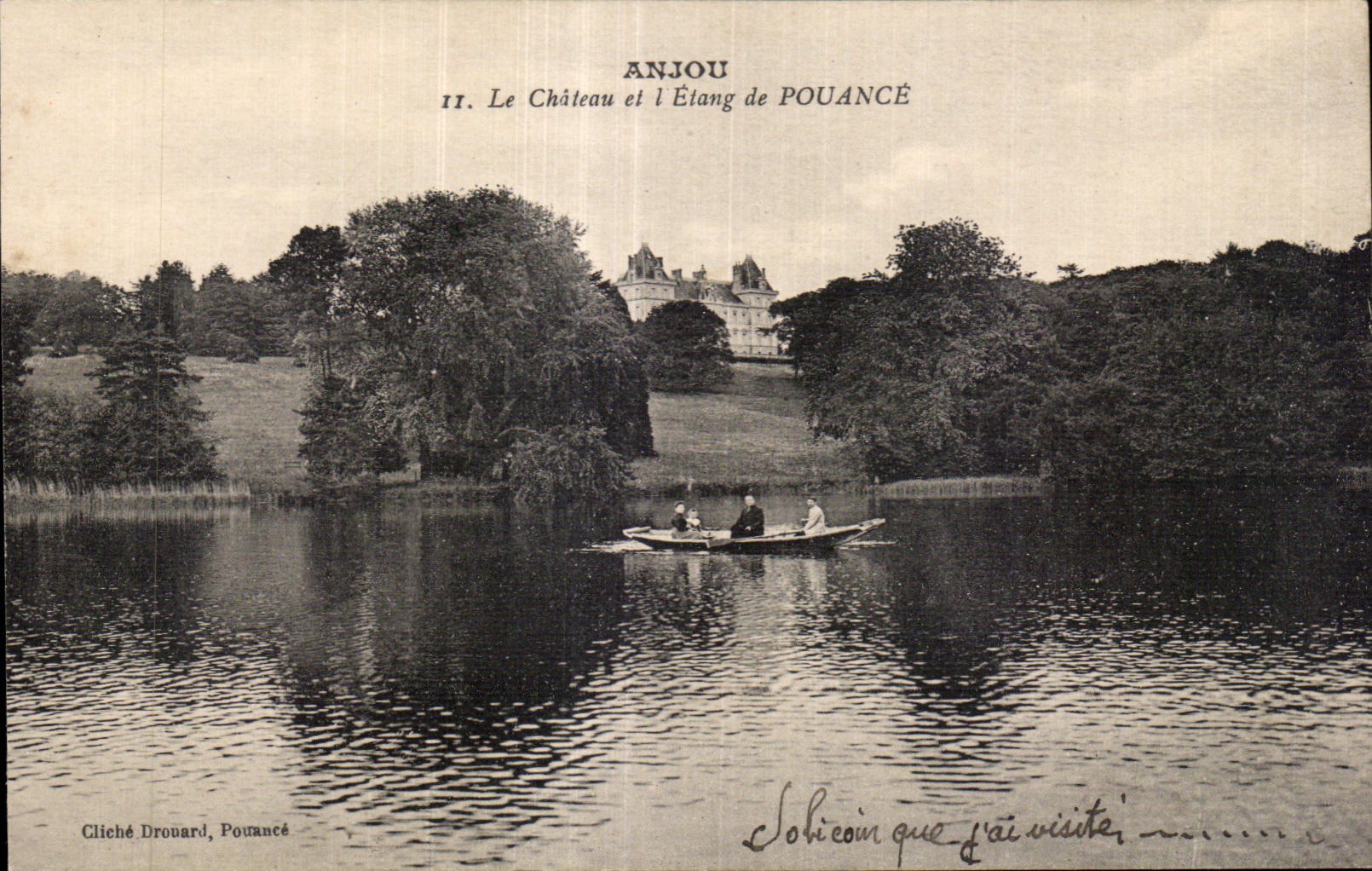 CPA Anjou Le chateau et l etang de Pouance