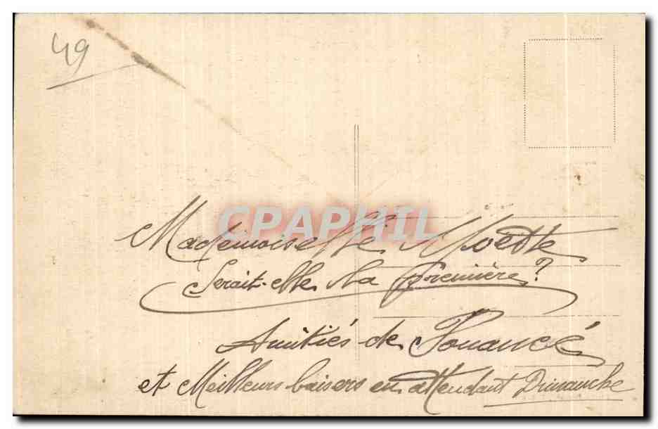 CPA Anjou Le chateau et l etang de Pouance — Rückseite