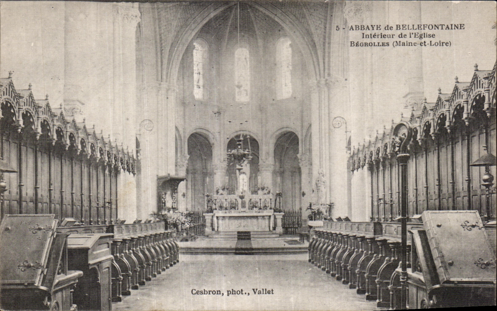 CPA Abbaye de Bellefontaine Interieur de l eglise Begrolles 