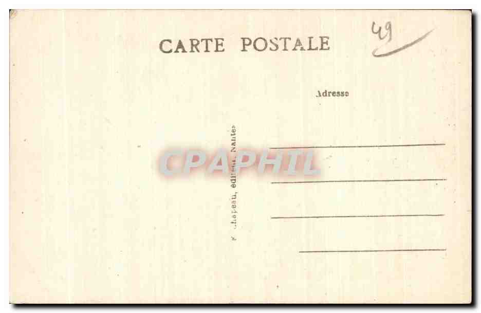CPA Environs de St Florent le Vieil vers 1840 Chapelle du chateau de la Bourgonniere Commune de Bouzille — Rückseite
