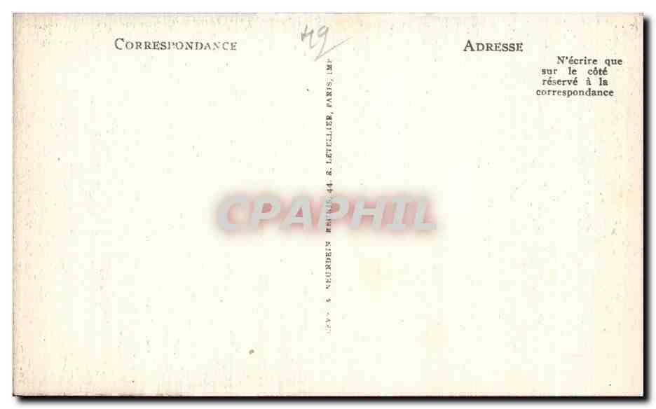 CPA Montreuil Bellay Le chateau  — Rückseite