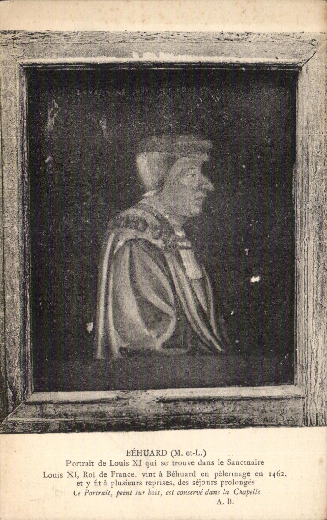 CPA Behuard Portrait de Louis XI qui se trouve dans le sanctuaire 