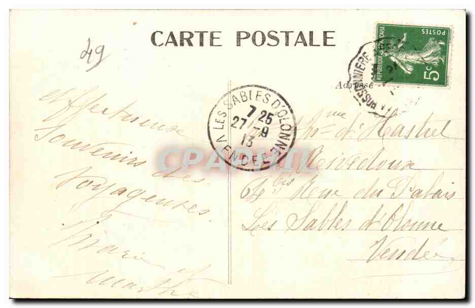 CPA Environs de Thouarce Chateau du Lassay par Thouarce — Back