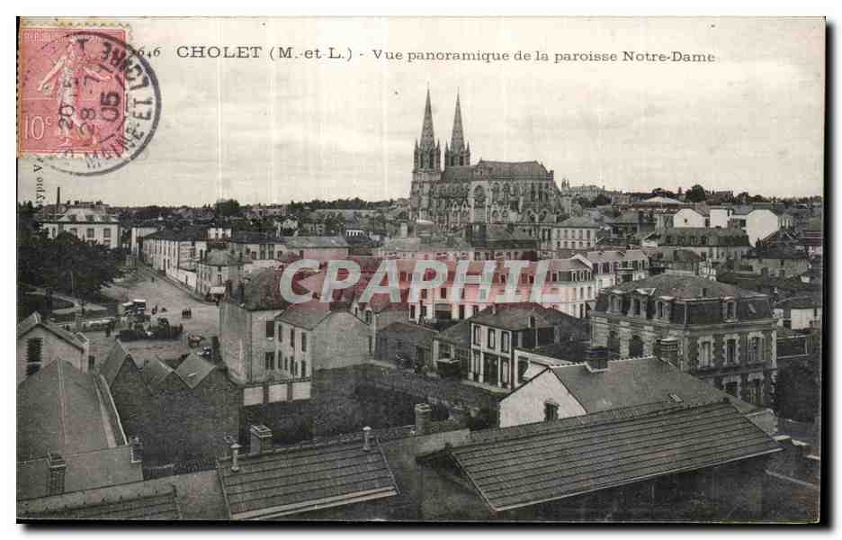 CPA Cholet Vue panoramique de la paroisse Notre Dame