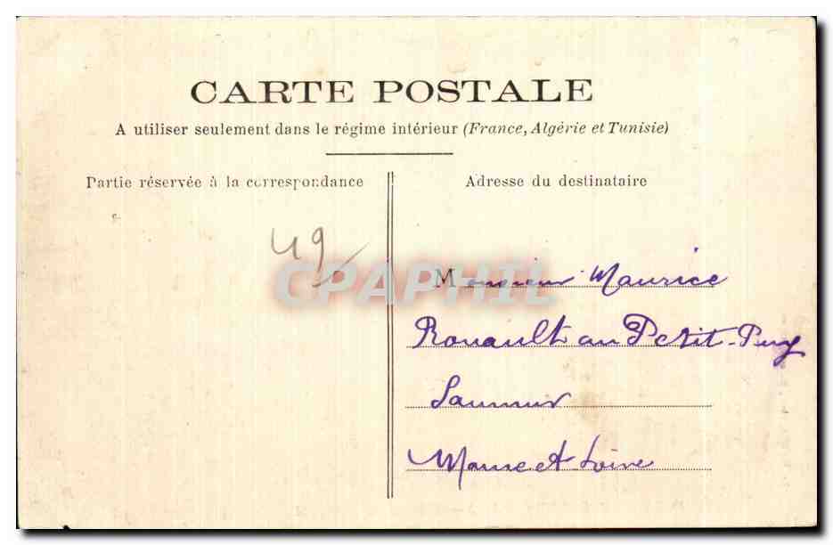 CPA Saint Florent Chateau de Moc Chateau de Moc Bari — Rückseite