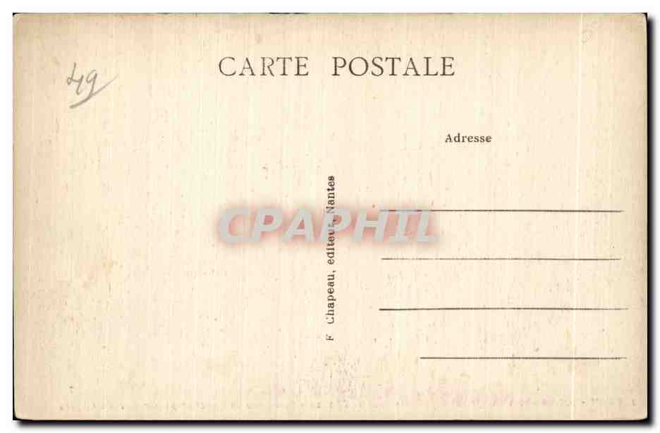 CPA Saint Florent le Vieil Interieur l Eglise Tombeau de Bonchamps par David md Angers — Rückseite