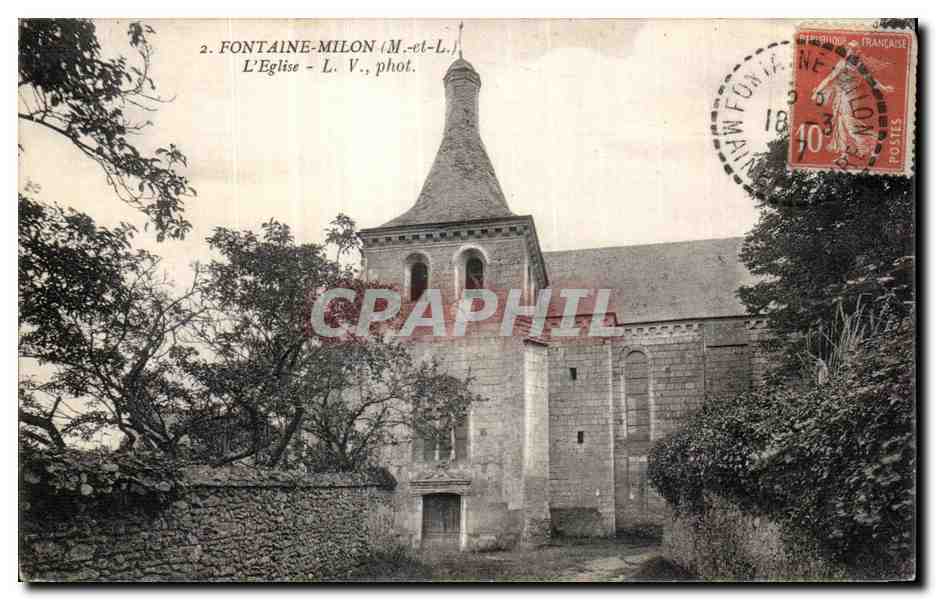 CPA Fontaine Milon L Eglise
