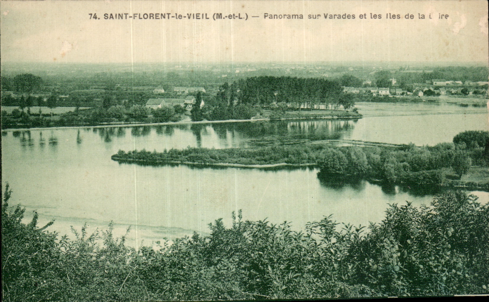 CPA Saint Florent te Vieil Panorama sur Varades et les les de la