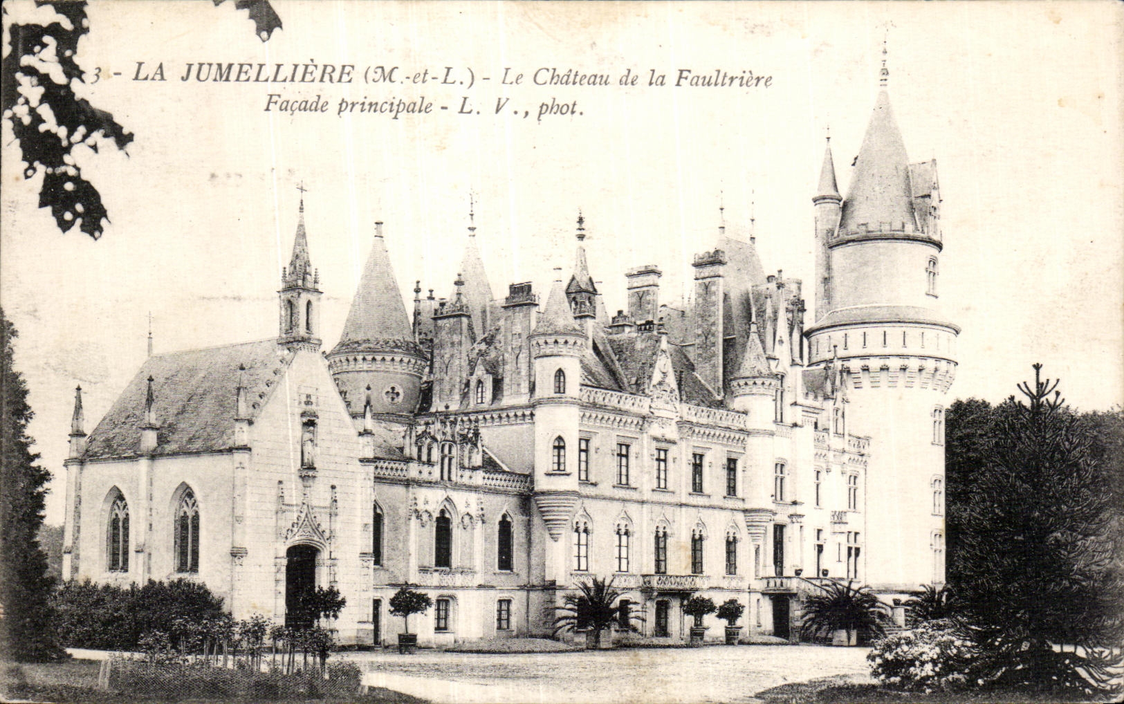 CPA Jumelliere Le Cbateau de la Faultriere Facade principale