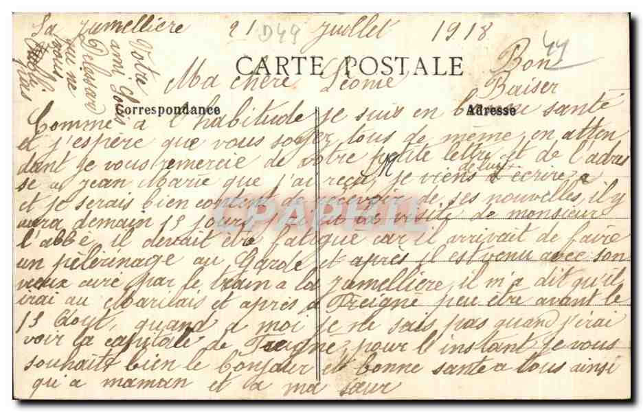 CPA Jumelliere Le Cbateau de la Faultriere Facade principale — Rückseite