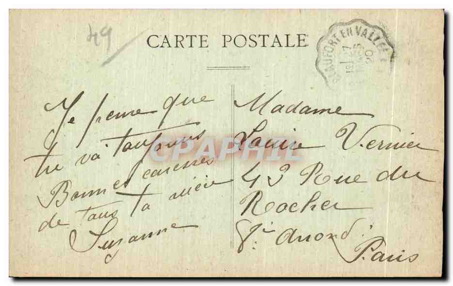 Angers — Boulevard de la Maririe, actuellement boulevard Bessonneau — L. V. phot. — Rückseite