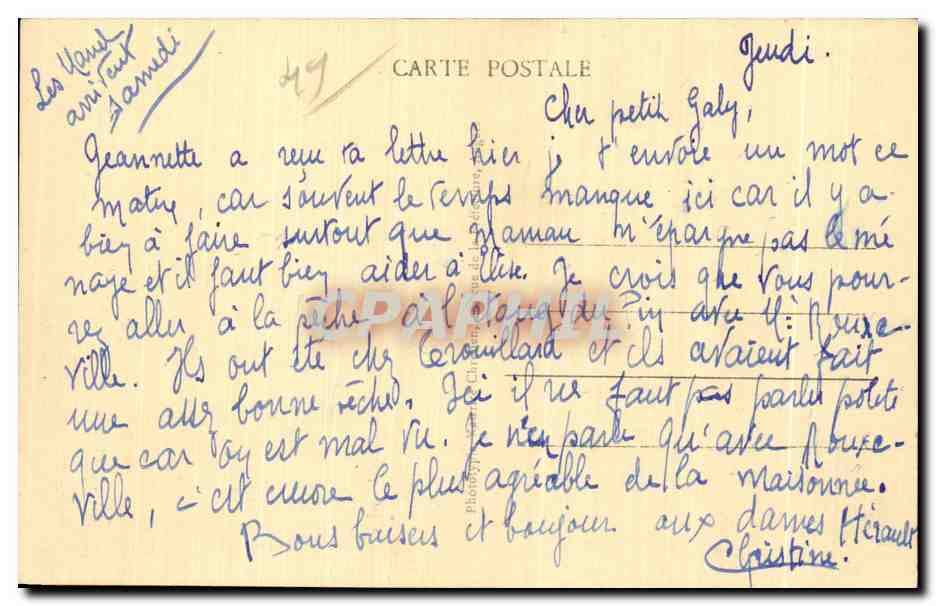 CPA Cande L Hotel de Ville  — Back