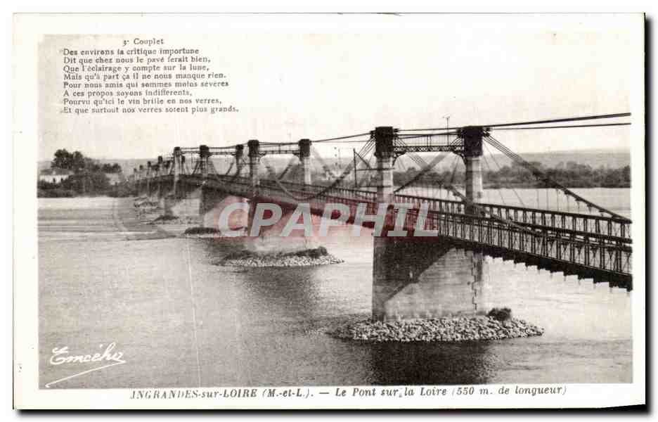CPA Ingrandes sur Loirs Le Pont sur la Loire de longueur