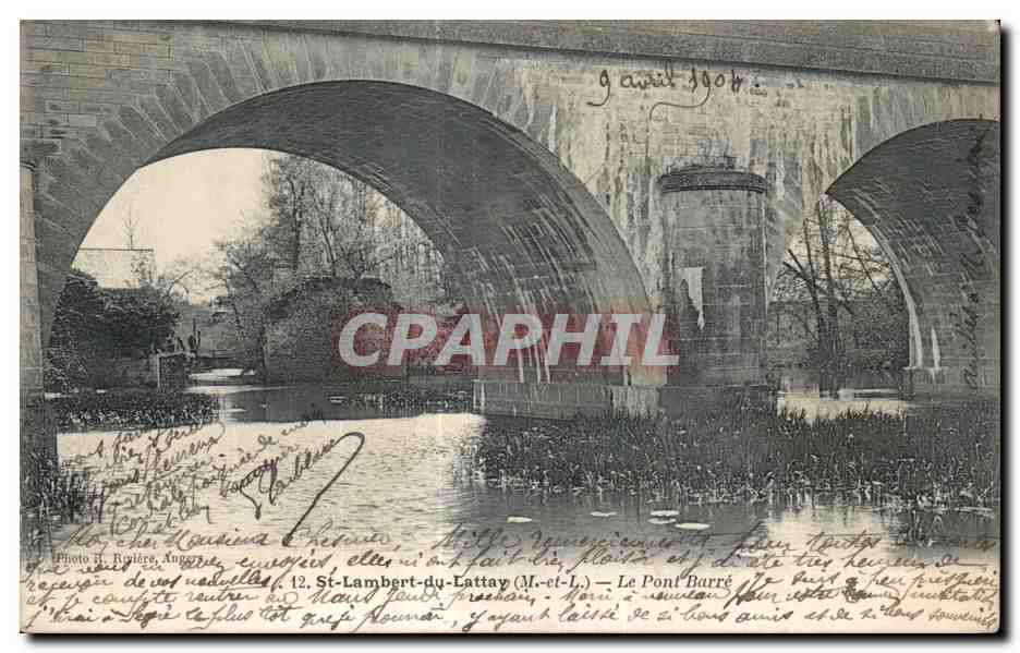 CPA St Lambert du Lattay Le Pont Barre