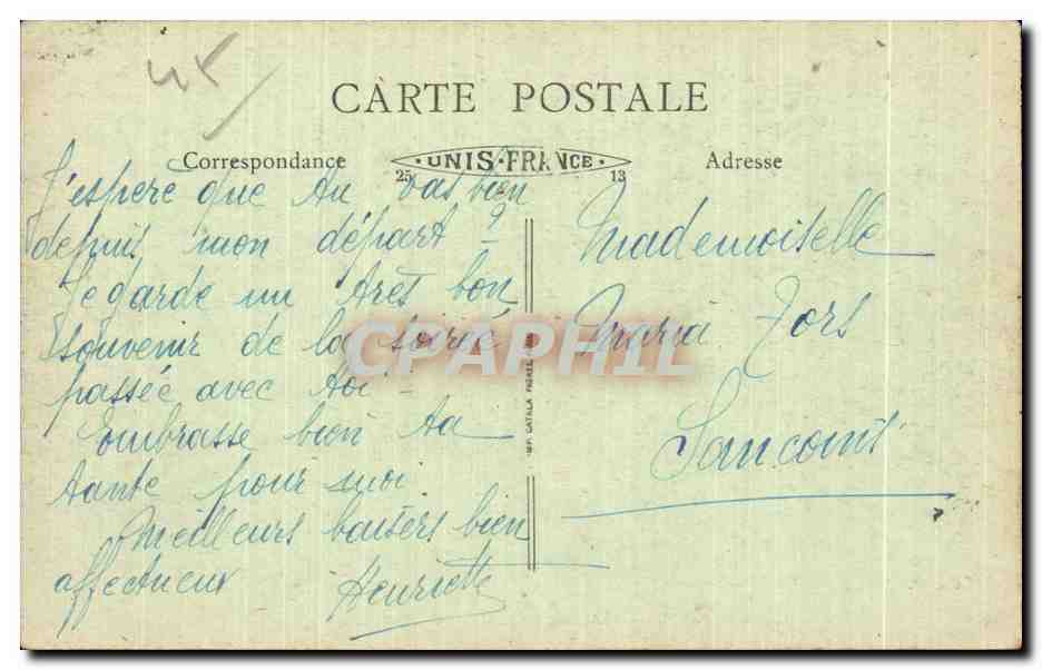 CPA Malesherbes Ile Rosambo — Rückseite