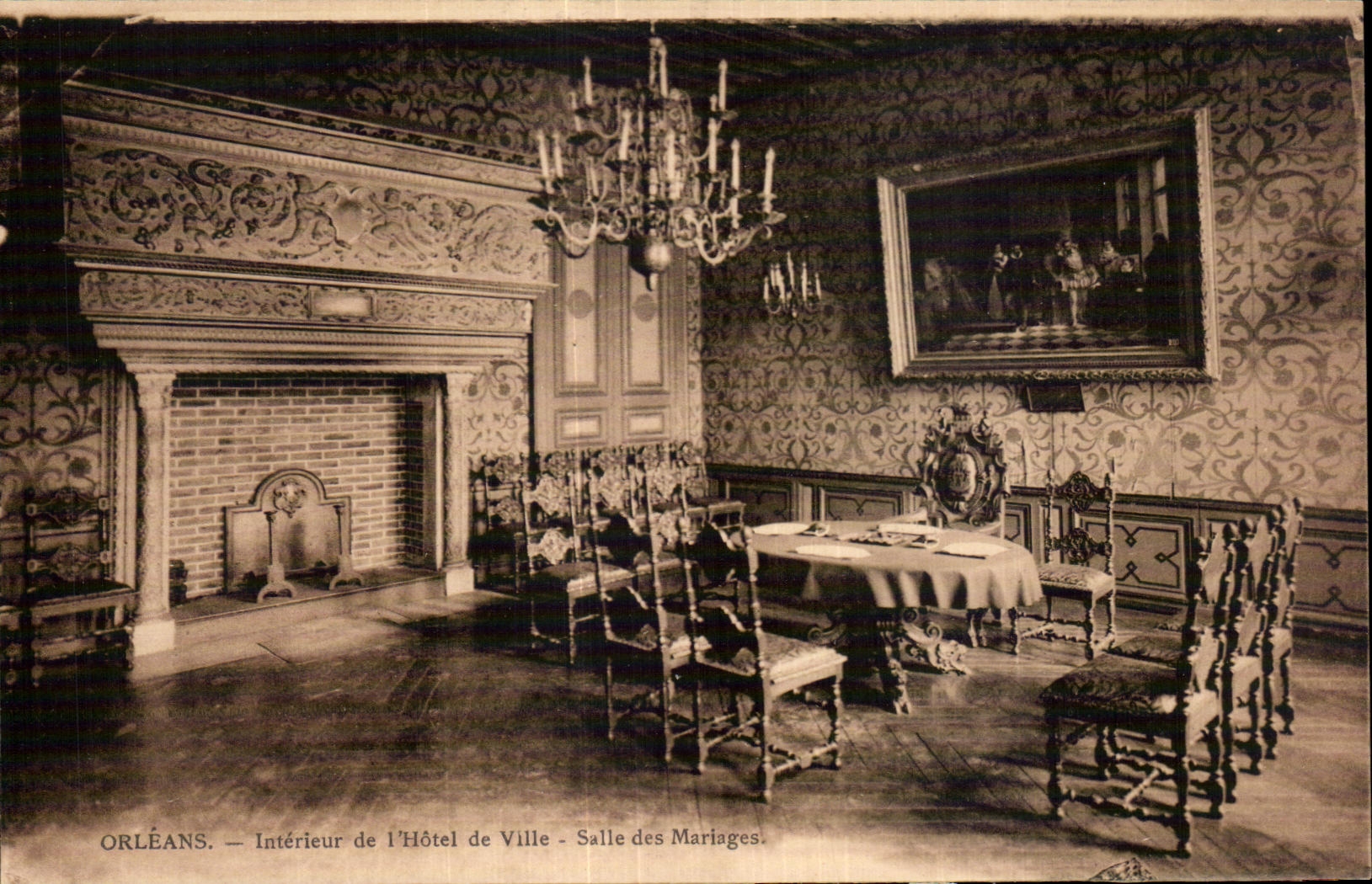 CPA Orleans Interieur de I Hotel de Ville Salle des Mariages