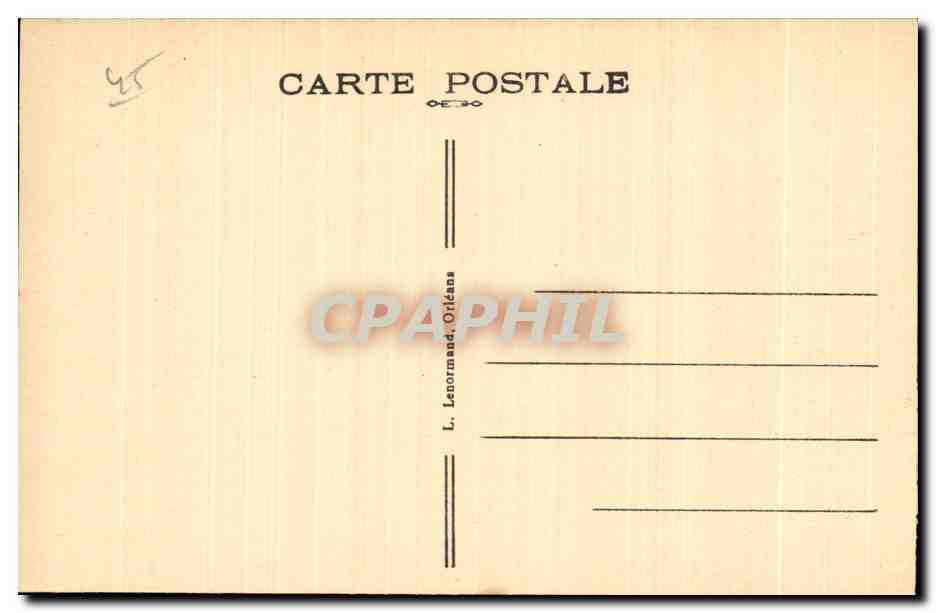 CPA Orleans Le Rue Jeanne d Arc — Verso