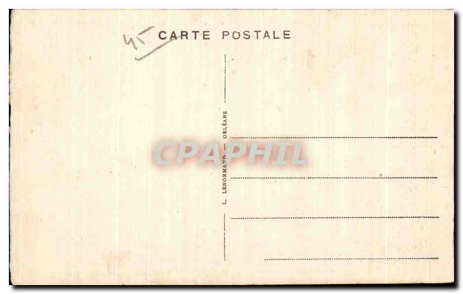 CPA Orleans Squre Albert ler Rue de la Republique — Verso