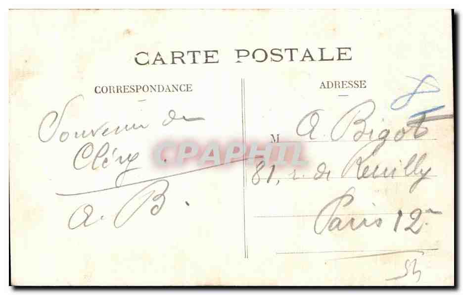 CPA Clery (Loiret) Tombeau de Louis XI — Rückseite
