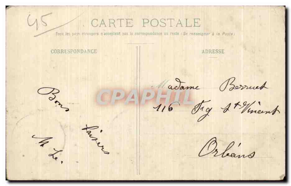 CPA Jargeau (Loiret) Le Pont suspendu — Back