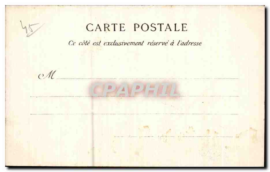 CPA Orleans statue de Jeanne a Arc par Foyatier — Verso