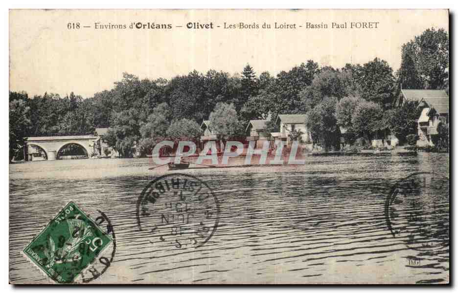 CPA Environs d Orleans Olivet Les Bords du Loiret Bassin Paul Foret