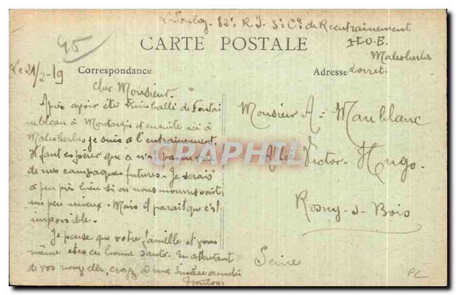 CPA Malesherbes Barrage sur I Essonne — Rückseite
