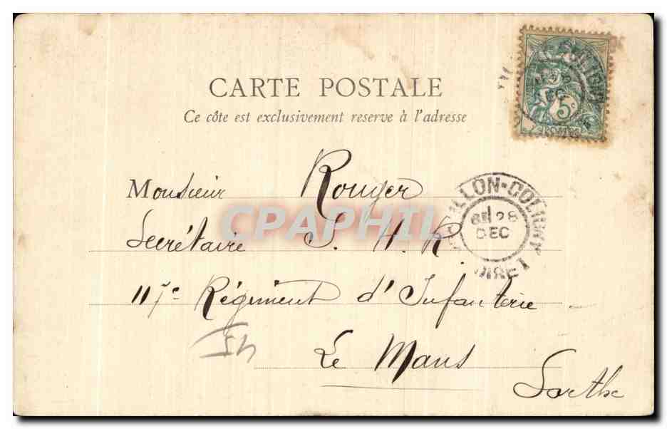 CPA Chatillon Coligny Tombeau de I Amiral de Coligny Chateau — Back