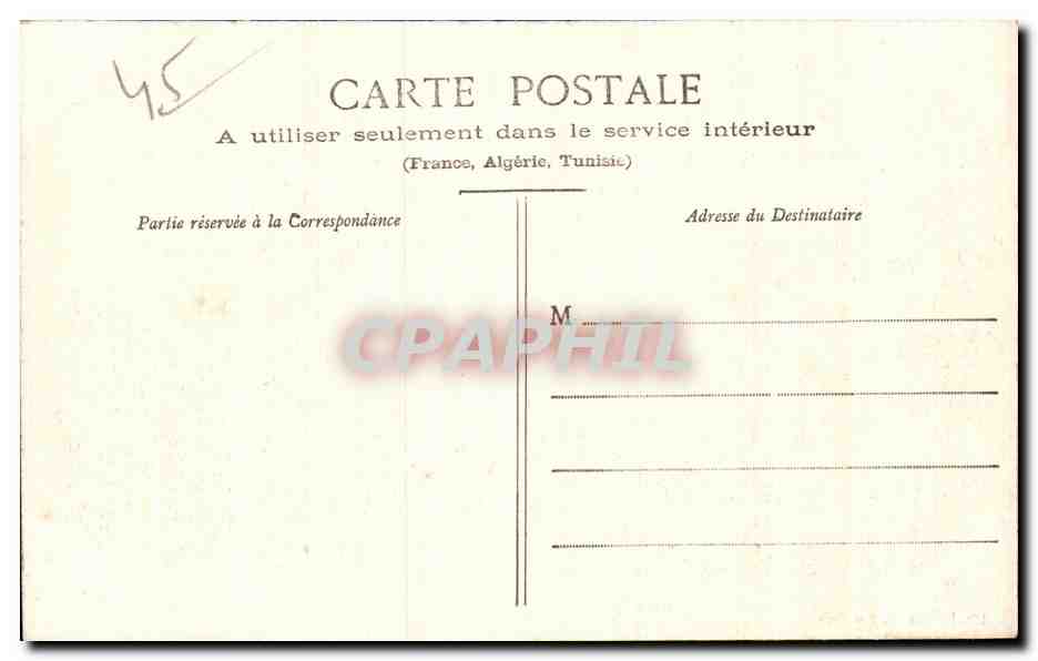 CPA Montargis La Chateau — Rückseite